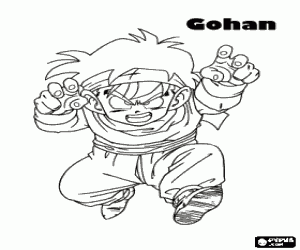 Omalovánka Son Gohan, dítě bojovník