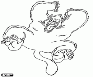 Omalovánka Son Goku přeměněna na obří opice