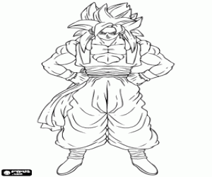 Omalovánka Son Goku, Super Saiyan 4