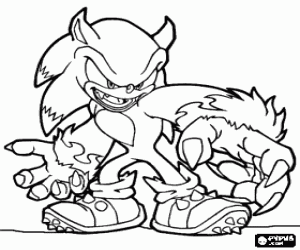 Omalovánka Sonic the Werehog