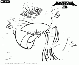 Omalovánka Spojit body a nakreslete Mei Mei