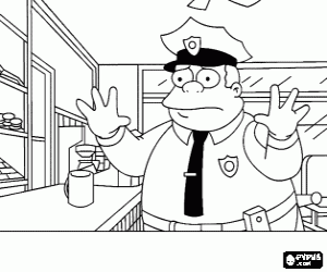 Omalovánka Springfield policejní ředitel
