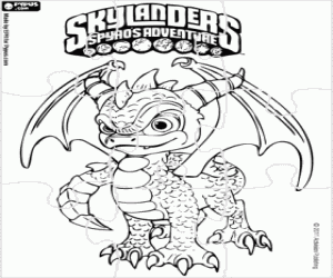 Omalovánka Spyro Skylanders puzzle