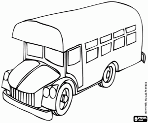 Omalovánka Starobylý  autobus