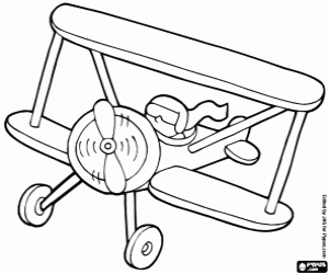 Omalovánka Starožitné letounu