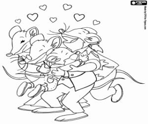 Omalovánka Stilton šťastná rodina