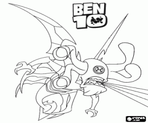 Omalovánka Stinkfly, mimozemský z Ben 10
