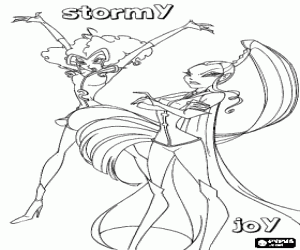 Omalovánka Stormy a Joy, Winx Club