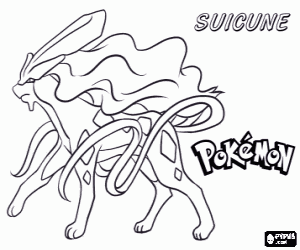 Omalovánka Suicune, Pokémon