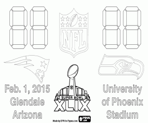 Omalovánka Super Bowl 2015, Arizona