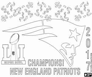 Omalovánka Super Bowl New England Patriots