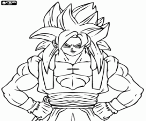 Omalovánka Super saiyan válečník Son Goku