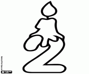 Omalovánka Svíčka a číslo dvě