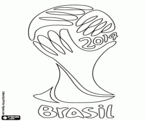 Omalovánka Světový pohár FIFA Brazílie 2014 logo