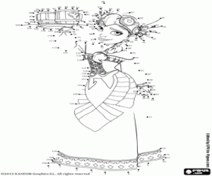 Omalovánka Talie, tečka-tečka kresby