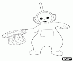 Omalovánka Teletubbie Dipsy s kloboukem