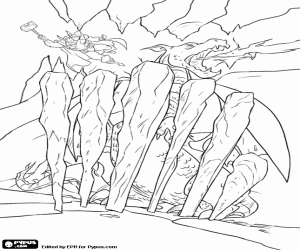 Omalovánka Thor a pasti drak