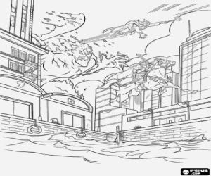 Omalovánka Thor proti obří požár