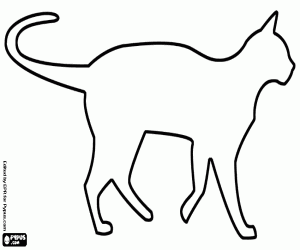 Omalovánka Tichá kočičí procházka, silueta