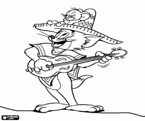 Omalovánka Tom a Jerry v Mexiku, mariachis