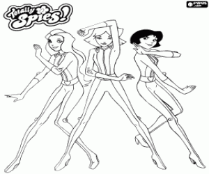 Omalovánka Totally Spies s špionážní kostýmy
