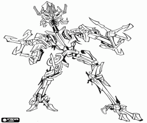 Omalovánka Transformer robot s čepelí