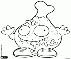 Omalovánka Trash Pack, kuřecí stehna