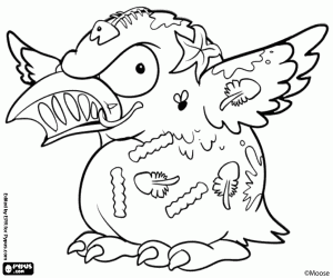 Omalovánka Trash Pack Racek, Garbage Gull