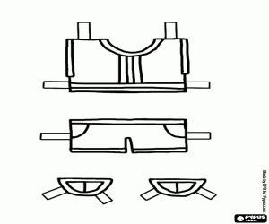 Omalovánka Tričko a kalhoty na léto