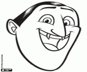 Omalovánka Tvář Drac upír