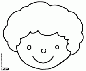 Omalovánka Tvář malého chlapce Teo