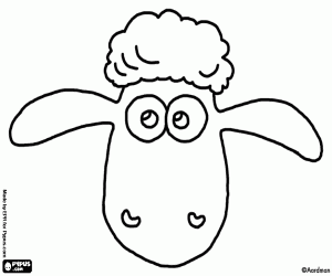 Omalovánka Tvář ovečka Shaun