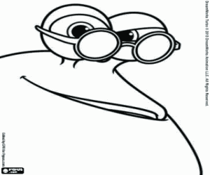 Omalovánka Tvář šnek Bílý Stín