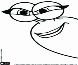 Omalovánka Tvář šnek Tryska