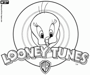 Omalovánka Tweety a logo Looney Tunes