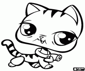 Omalovánka Tygr kočka, Littlest Pet Shop