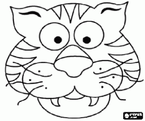 Omalovánka Tygr Maska