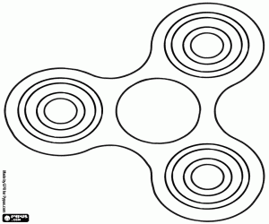 Omalovánka Typický fidget spinner k dekoraci