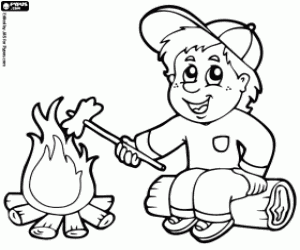 Omalovánka Táborník s klobása