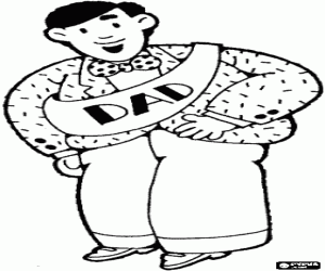 Omalovánka Táta s oslavou šerpa