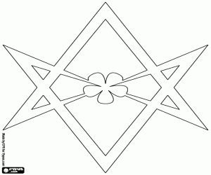 Omalovánka Unikursální Hexagram Thelema
