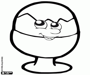 Omalovánka Usmívající se vejce naměkko