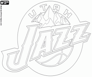 Omalovánka Utah Jazz logo