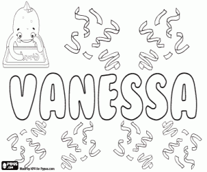 Omalovánka Vanessa, varianta Vanesa