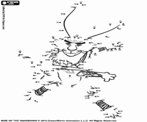 Omalovánka Velikonoční králík, tečka tečka