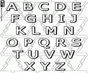 Omalovánka Velká písmena a vánoční jedle