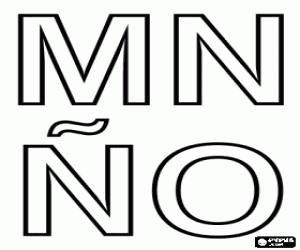 Omalovánka Velká písmena M, N, N a O