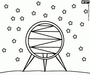 Omalovánka Vesmírná stanice na planetě