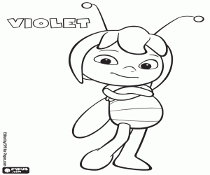 Omalovánka Violet, včelí Buzztropolis