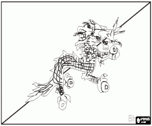 Omalovánka Vlajka Bhútánu